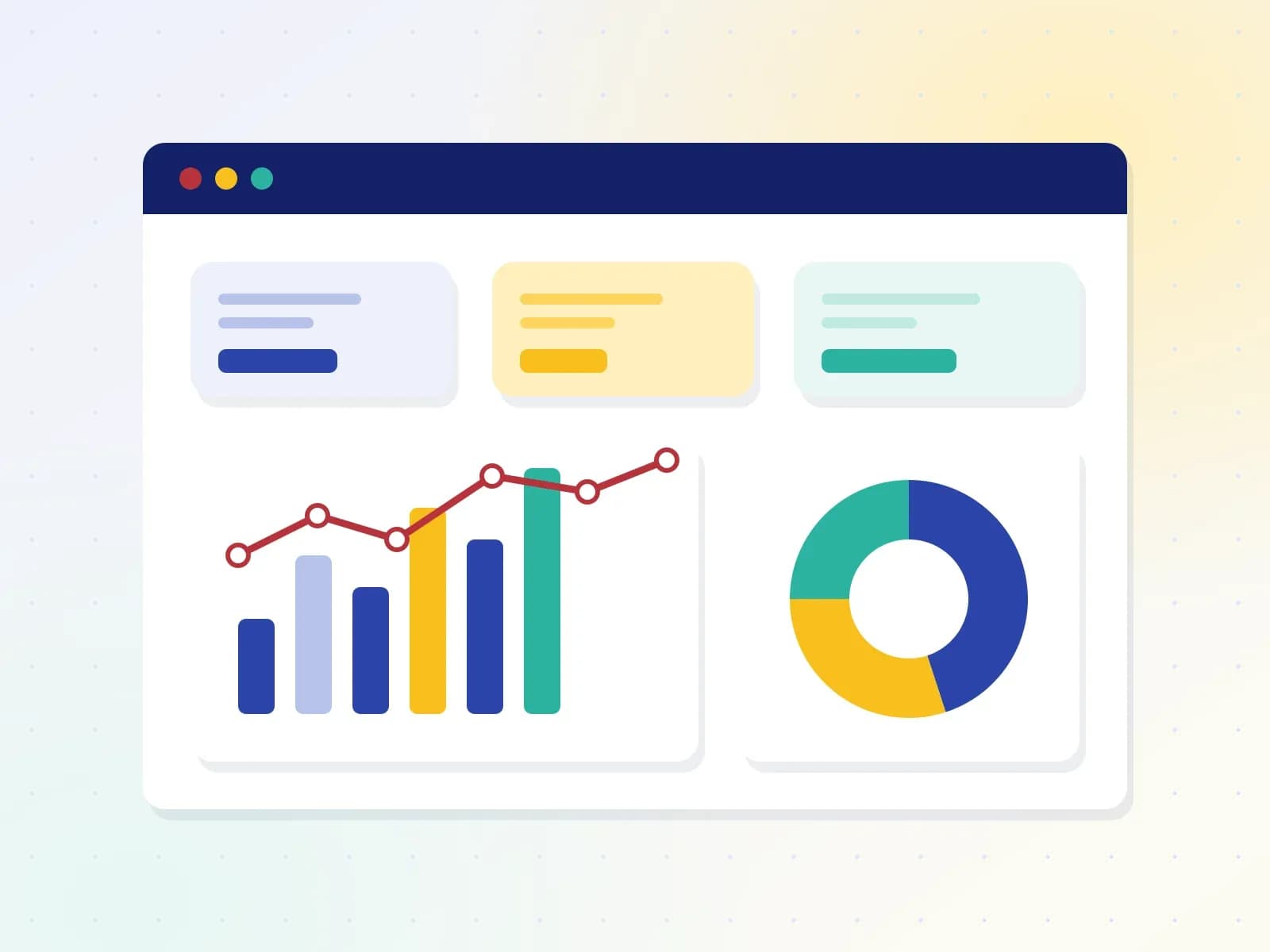 Diagram of a data dashboard